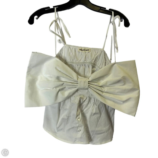 Top Sleeveless By Clothes Mentor In White, Size: M