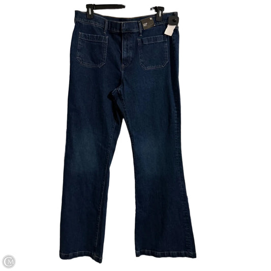 Jeans Flared By Express In Blue Denim, Size: 16