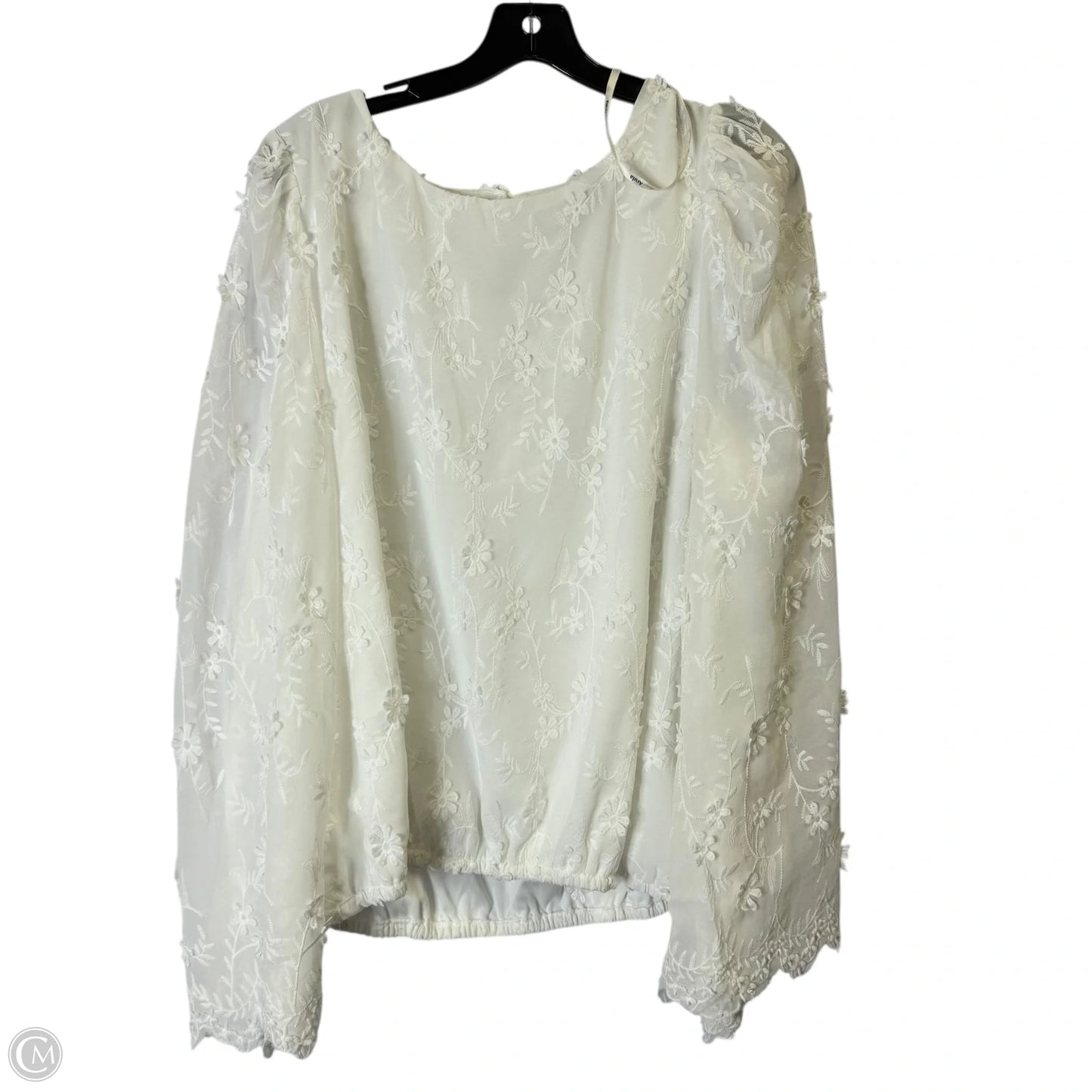 Blouse Long Sleeve By Arula In White, Size: 2x