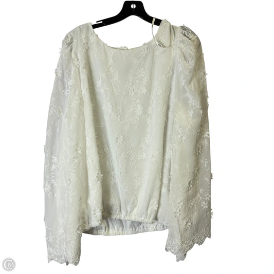 Blouse Long Sleeve By Arula In White, Size: 2x