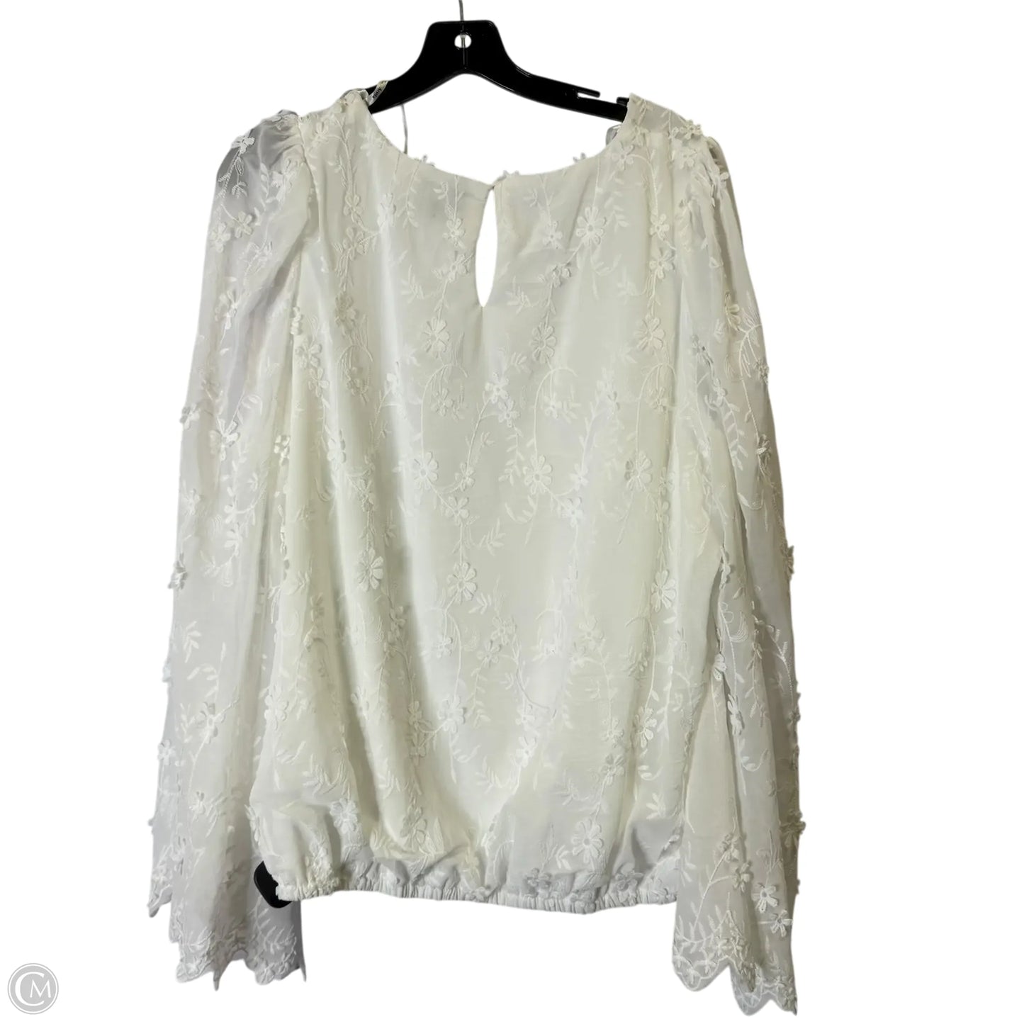 Blouse Long Sleeve By Arula In White, Size: 2x