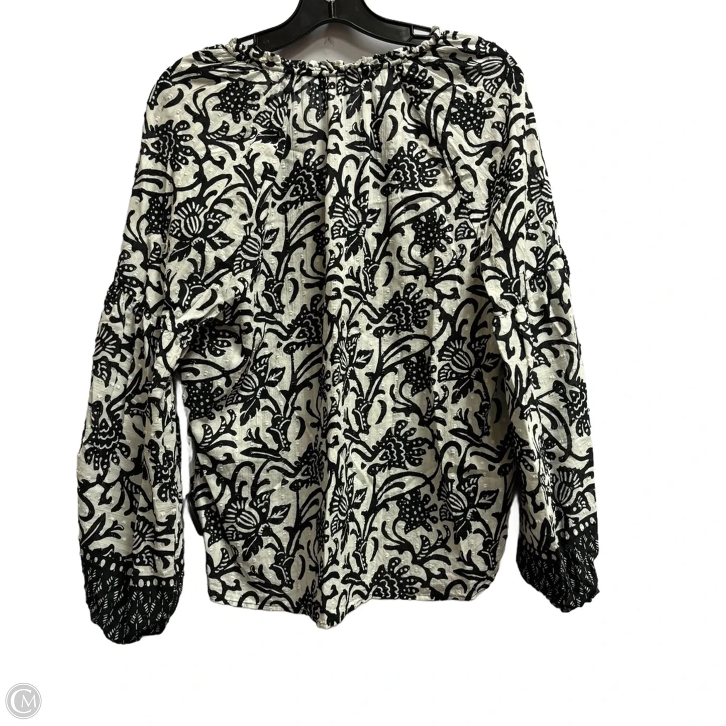 Blouse Long Sleeve By Loft In Black, Size: S