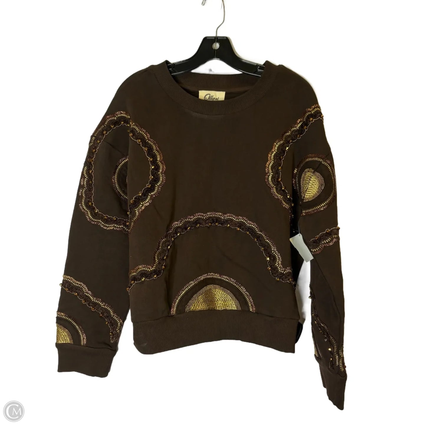 Sweatshirt Crewneck By Anthropologie In Brown, Size: L
