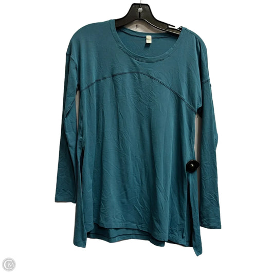 Athletic Top Long Sleeve Collar By Lululemon In Blue, Size: Xs