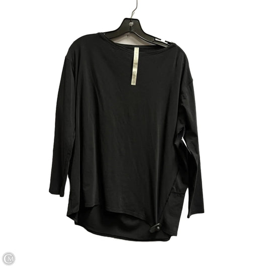 Athletic Top Long Sleeve Collar By Lululemon In Black, Size: M