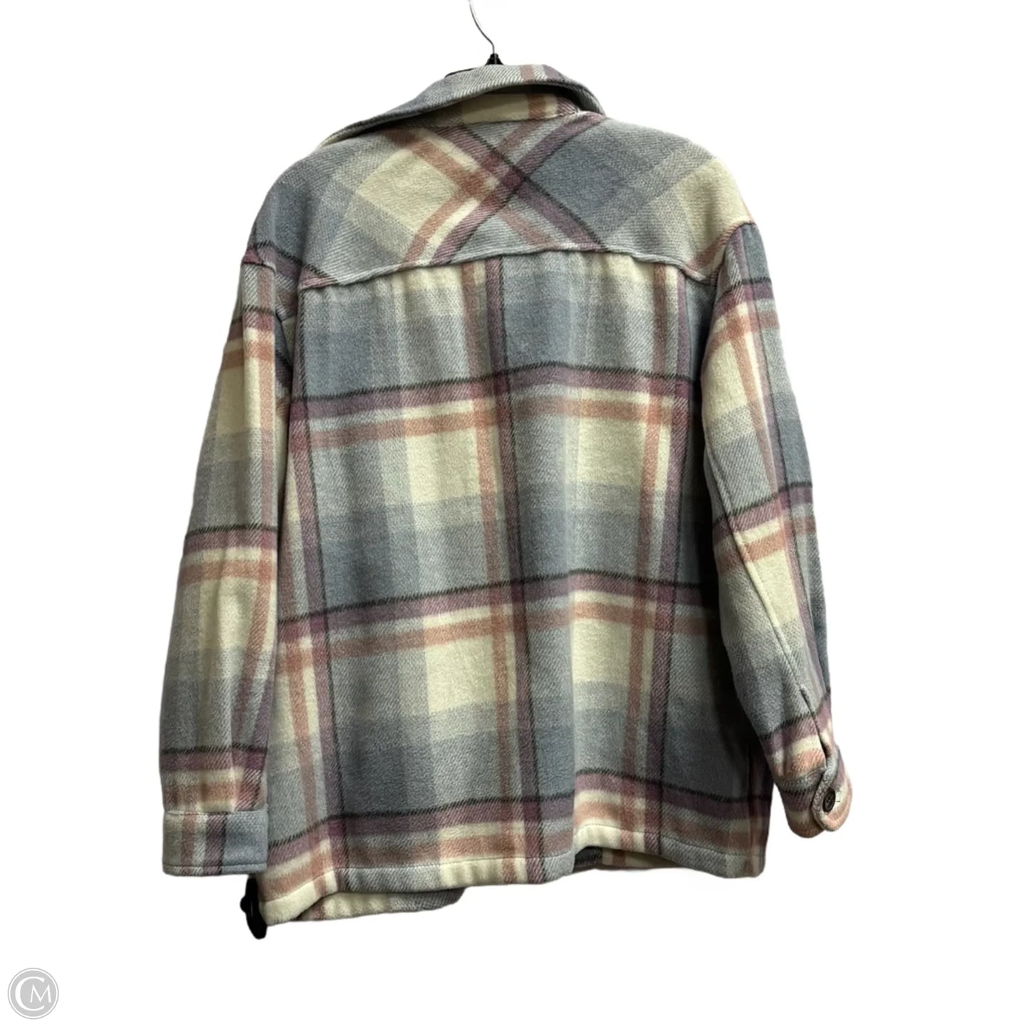 Jacket Shirt By Workshop In Blue, Size: S