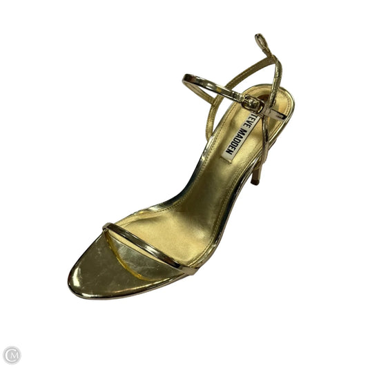 Shoes Heels Stiletto By Steve Madden In Gold, Size: 10