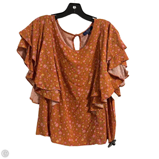 Top Short Sleeve By Rachel Roy In Orange, Size: L