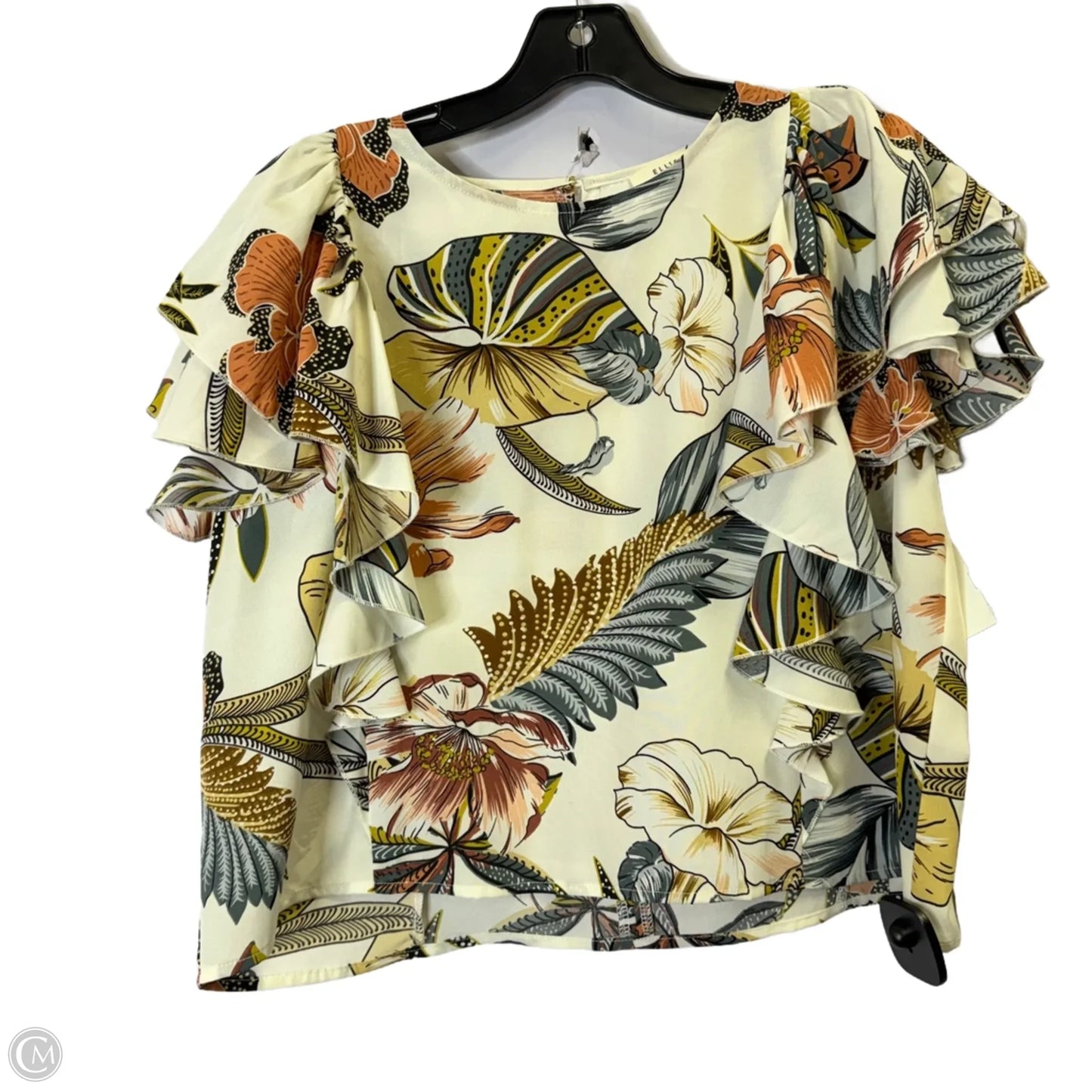 Top Short Sleeve By Ellison In Cream, Size: L