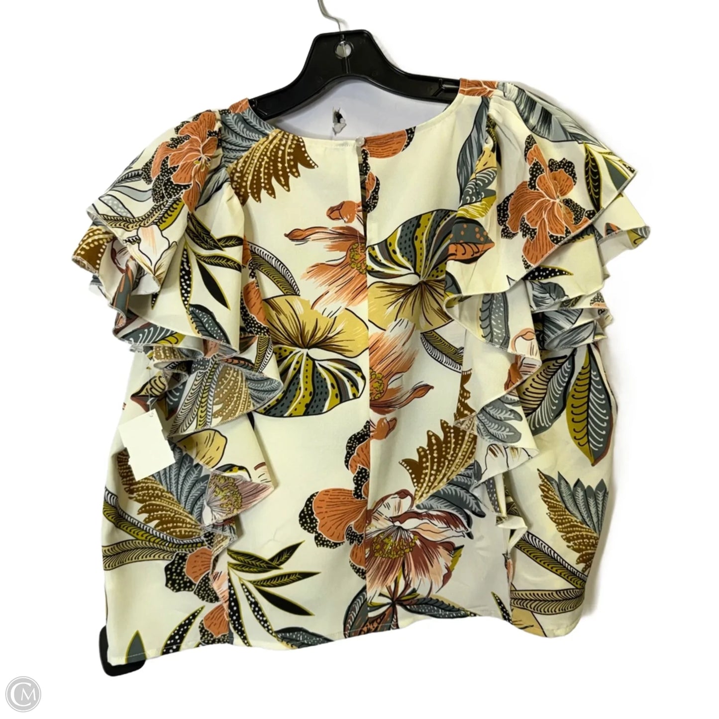 Top Short Sleeve By Ellison In Cream, Size: L