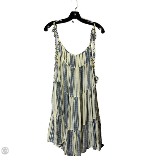 Dress Casual Short By Elan In Blue & Cream, Size: S