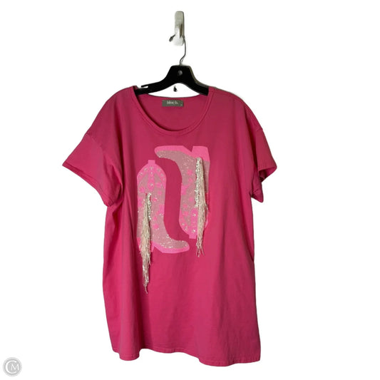 Top Short Sleeve Basic By Clothes Mentor In Pink, Size: M