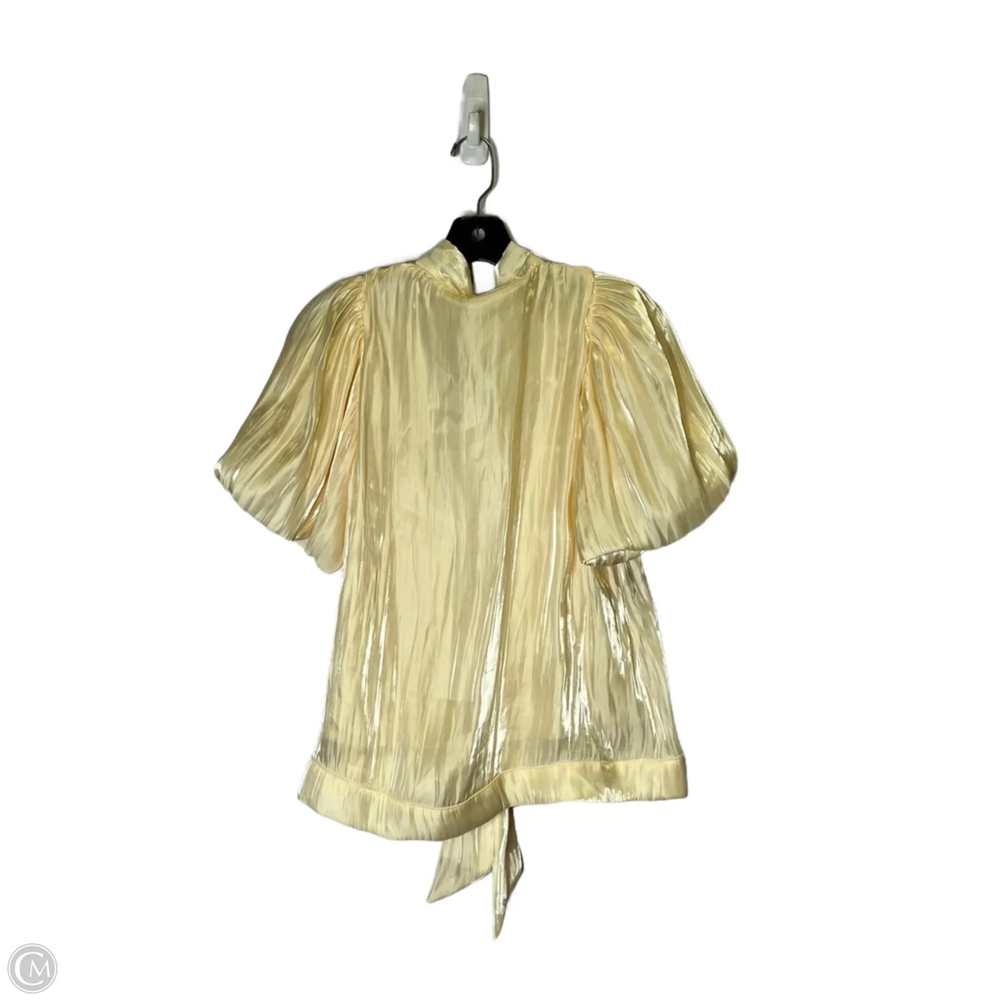 Blouse Short Sleeve By Fabrik In Cream, Size: S