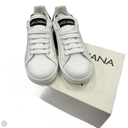 Shoes Luxury Designer By Dolce And Gabbana In White, Size: 8