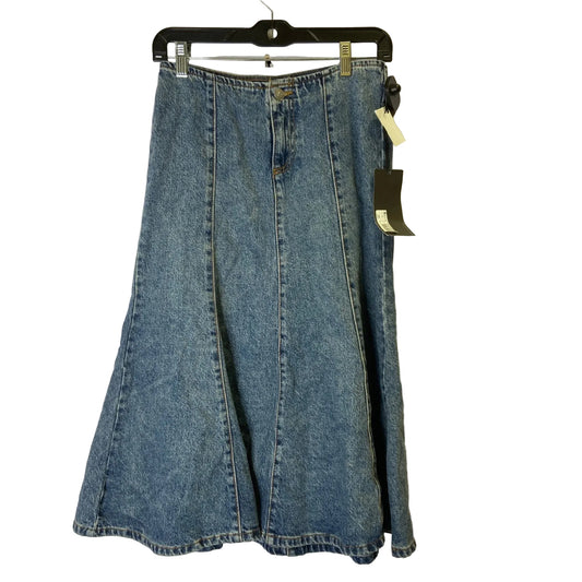 Skirt Midi By Future Collective In Blue Denim, Size: 0