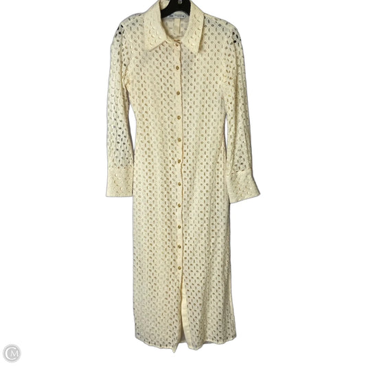 Dress Casual Midi By Zara In White, Size: Xs