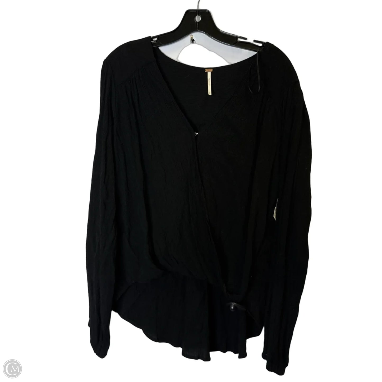 Top Long Sleeve By Free People In Black, Size: M