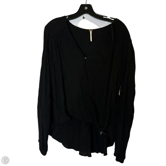 Top Long Sleeve By Free People In Black, Size: M