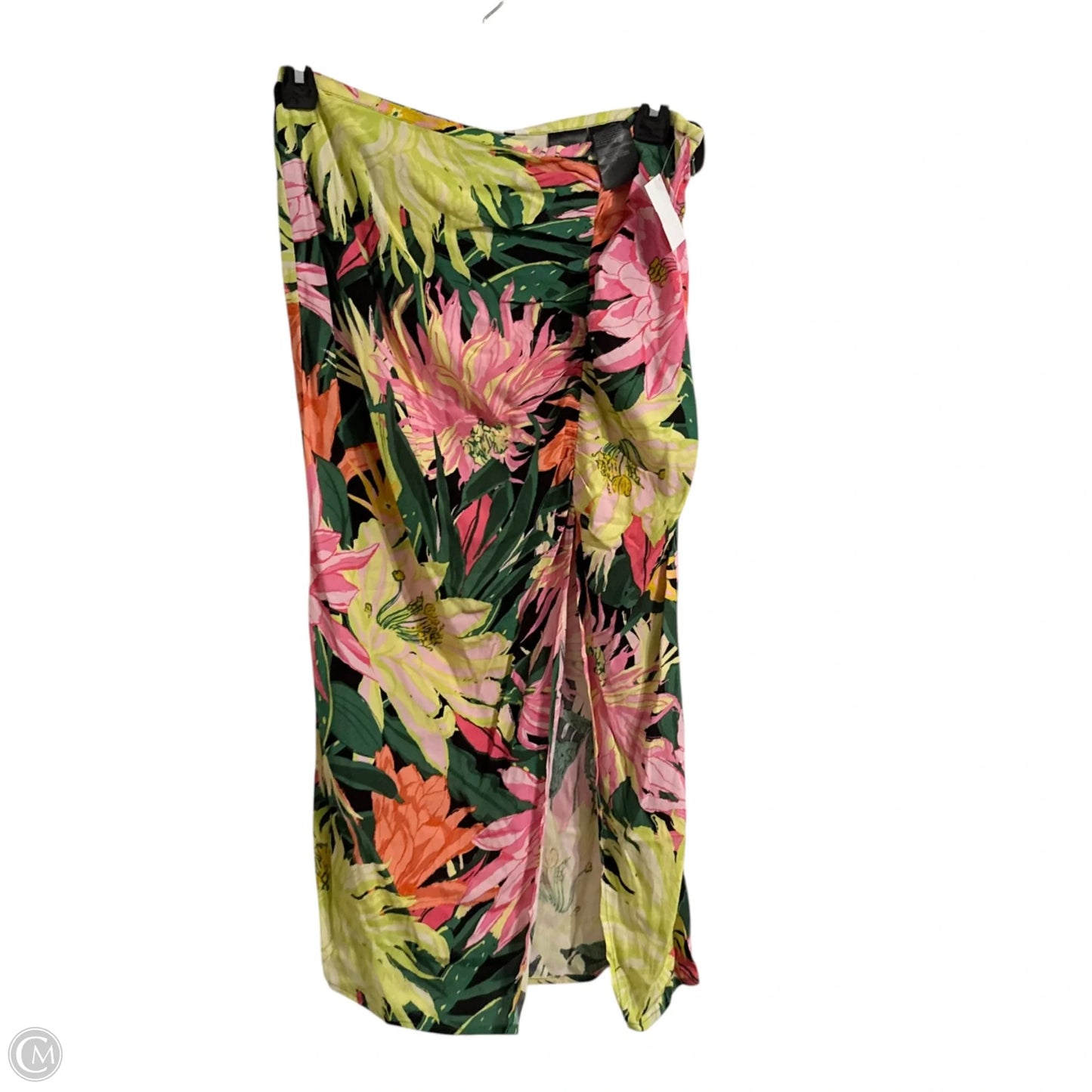 Skirt Midi By H&m In Yellow, Size: 10