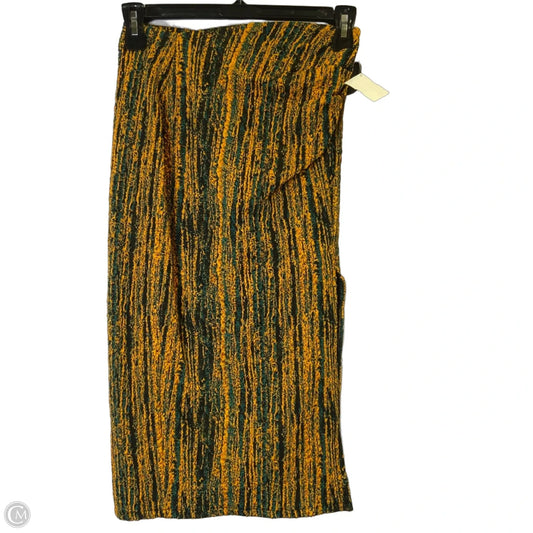 Skirt Midi By Zara In Gold, Size: S