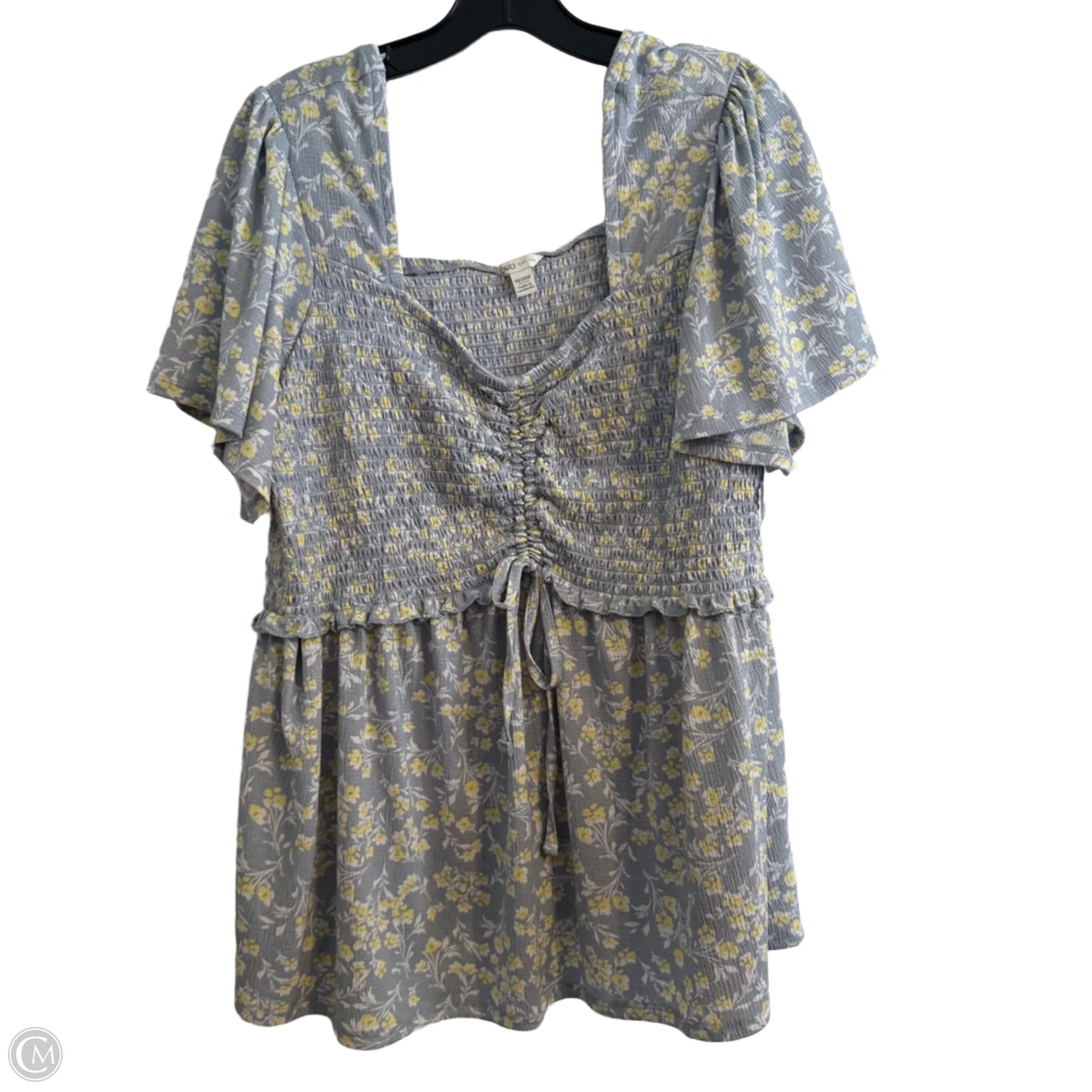 Top Short Sleeve By Cato In Blue, Size: 18