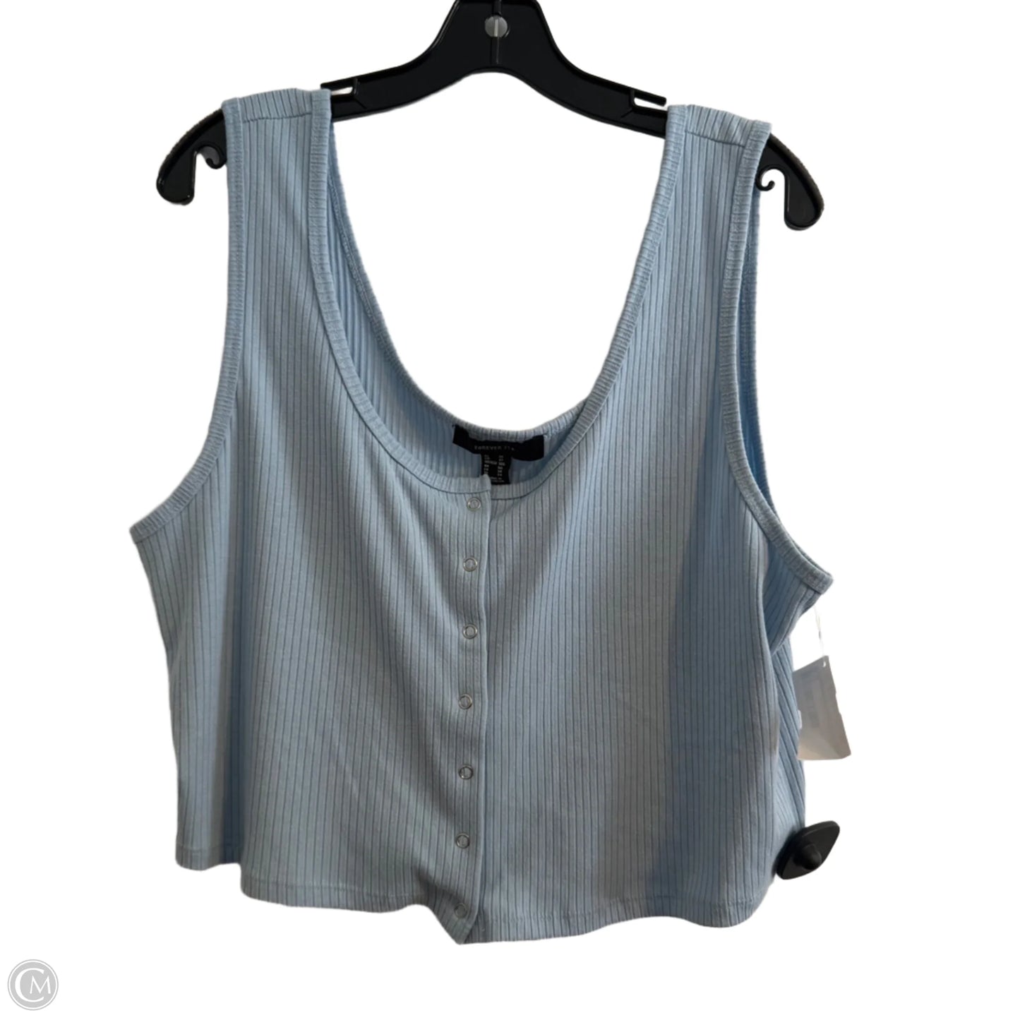 Top Sleeveless Basic By Forever 21 In Blue, Size: 3x