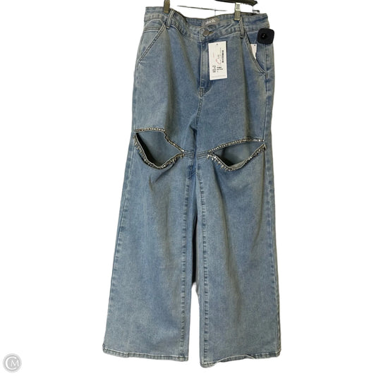 Jeans Wide Leg By Blue B In Blue Denim, Size: L