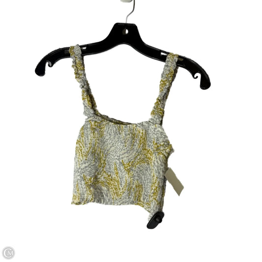 Top Sleeveless By Paper Crane In Blue & Yellow, Size: S