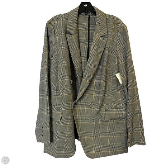 Blazer By Lane Bryant In Black & Yellow, Size: 1x