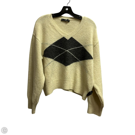 Sweater By Mng In Cream & Grey, Size: Xl