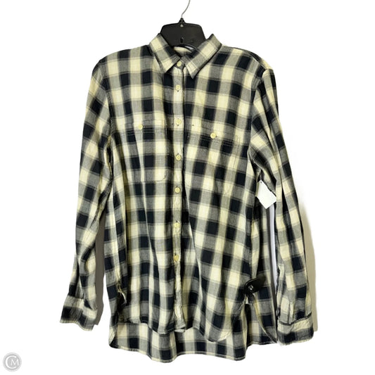 Top Long Sleeve By Denim & Supply By Ralph Lauren In Plaid Pattern, Size: M