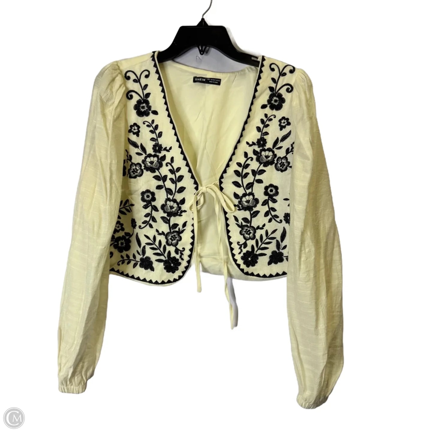 Top Long Sleeve By Shein In Cream, Size: M