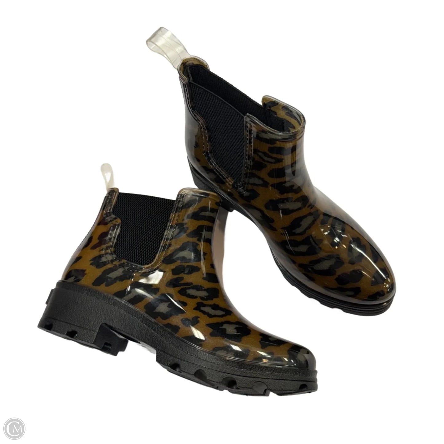 Boots Rain By Clothes Mentor In Animal Print, Size: 8