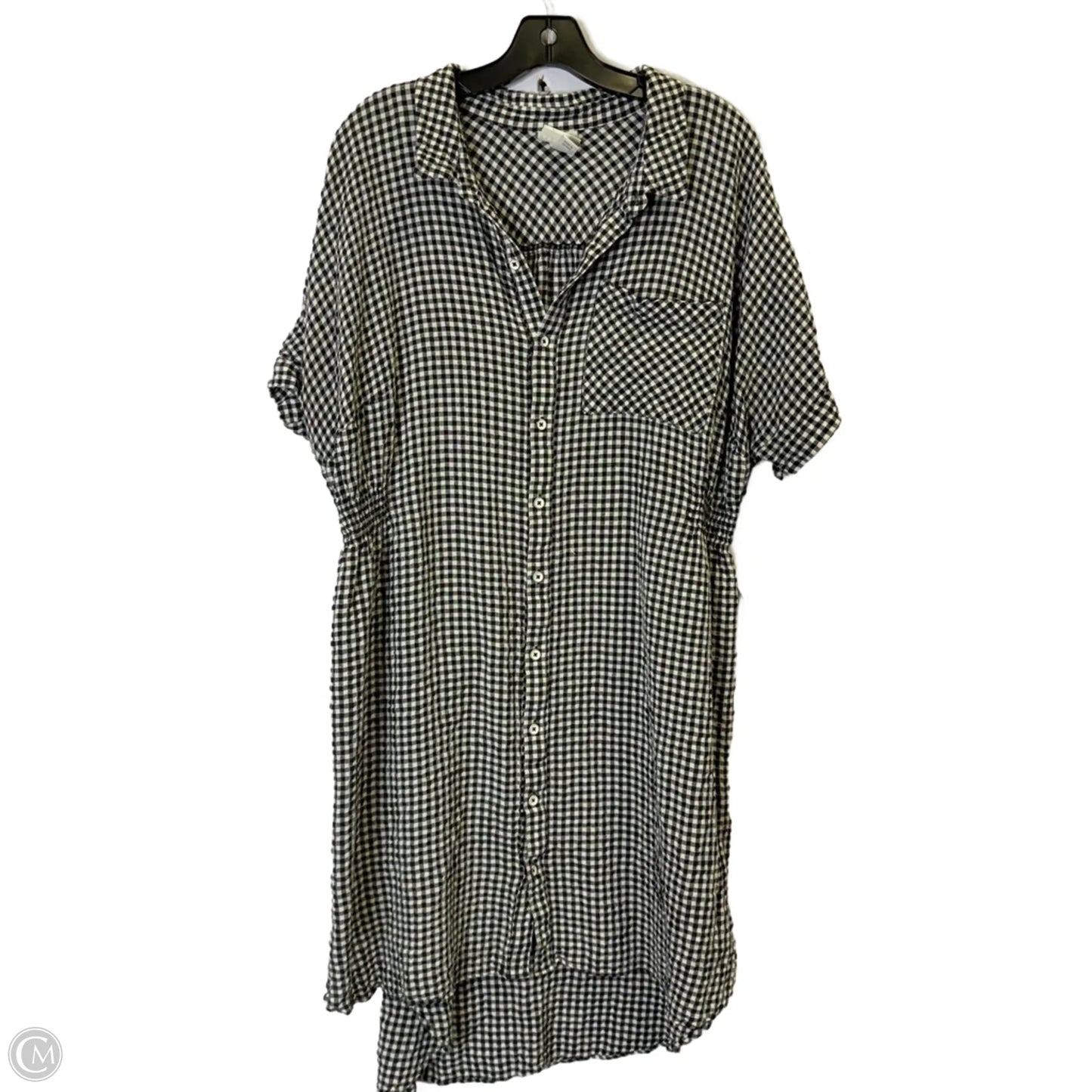 Dress Casual Short By Ava & Viv In Black & White, Size: 3x