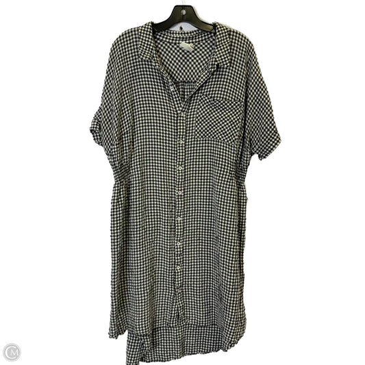 Dress Casual Short By Ava & Viv In Black & White, Size: 3x