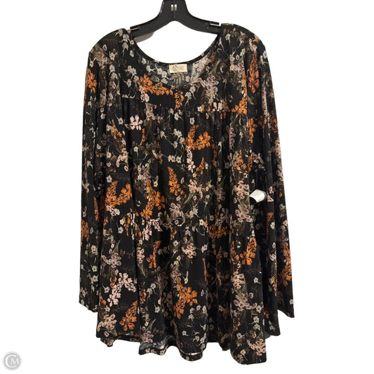 Top Long Sleeve By Clothes Mentor In Floral Print, Size: 3x