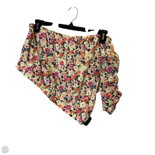 Top Short Sleeve By Universal Thread In Floral Print, Size: L
