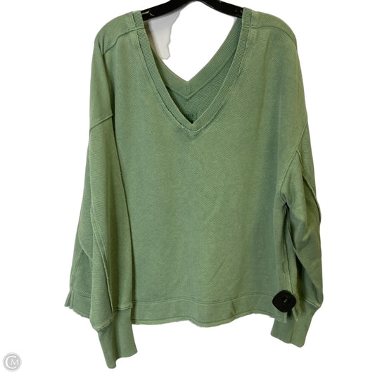 Sweatshirt Collar By American Eagle In Green, Size: M