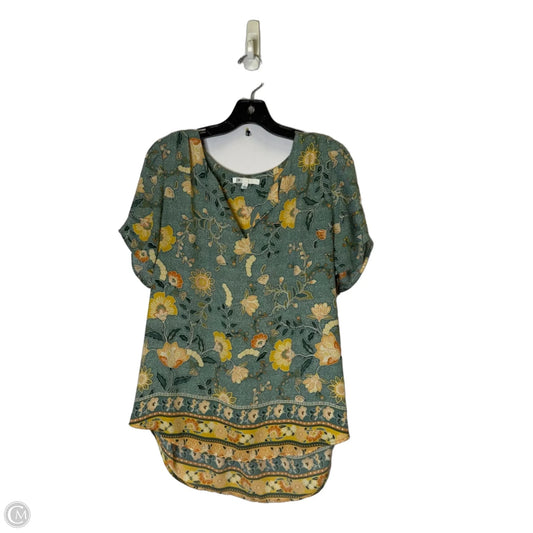 Top Short Sleeve By Dr2 In Floral Print, Size: L