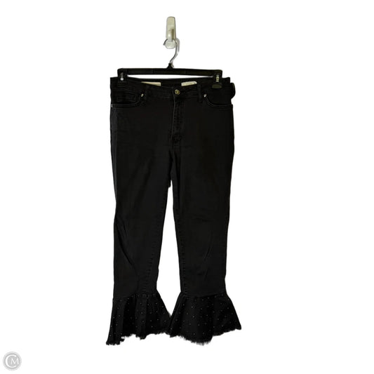 Jeans Flared By Pilcro In Black Denim, Size: 4