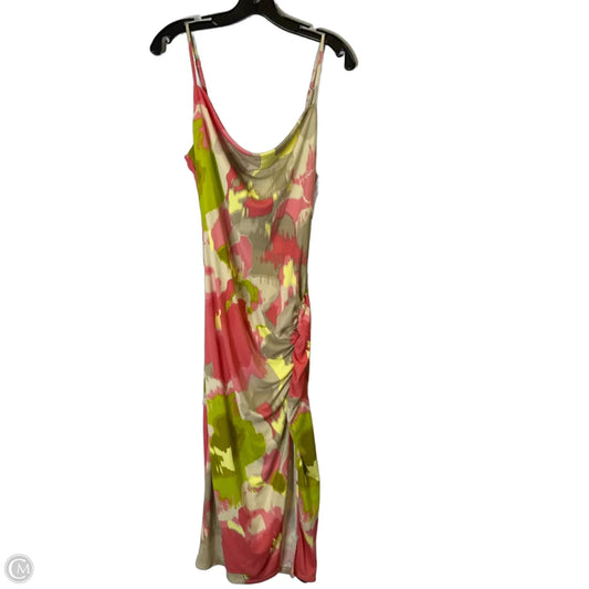 Dress Party Midi By Forever 21 In Pink & Yellow, Size: L