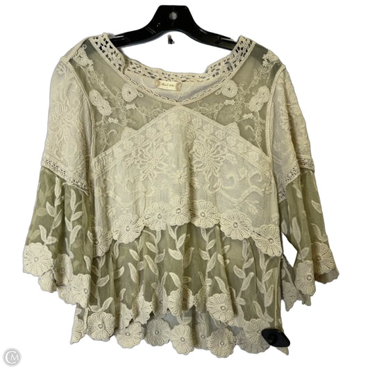 Top Short Sleeve By Altard State In Cream, Size: L