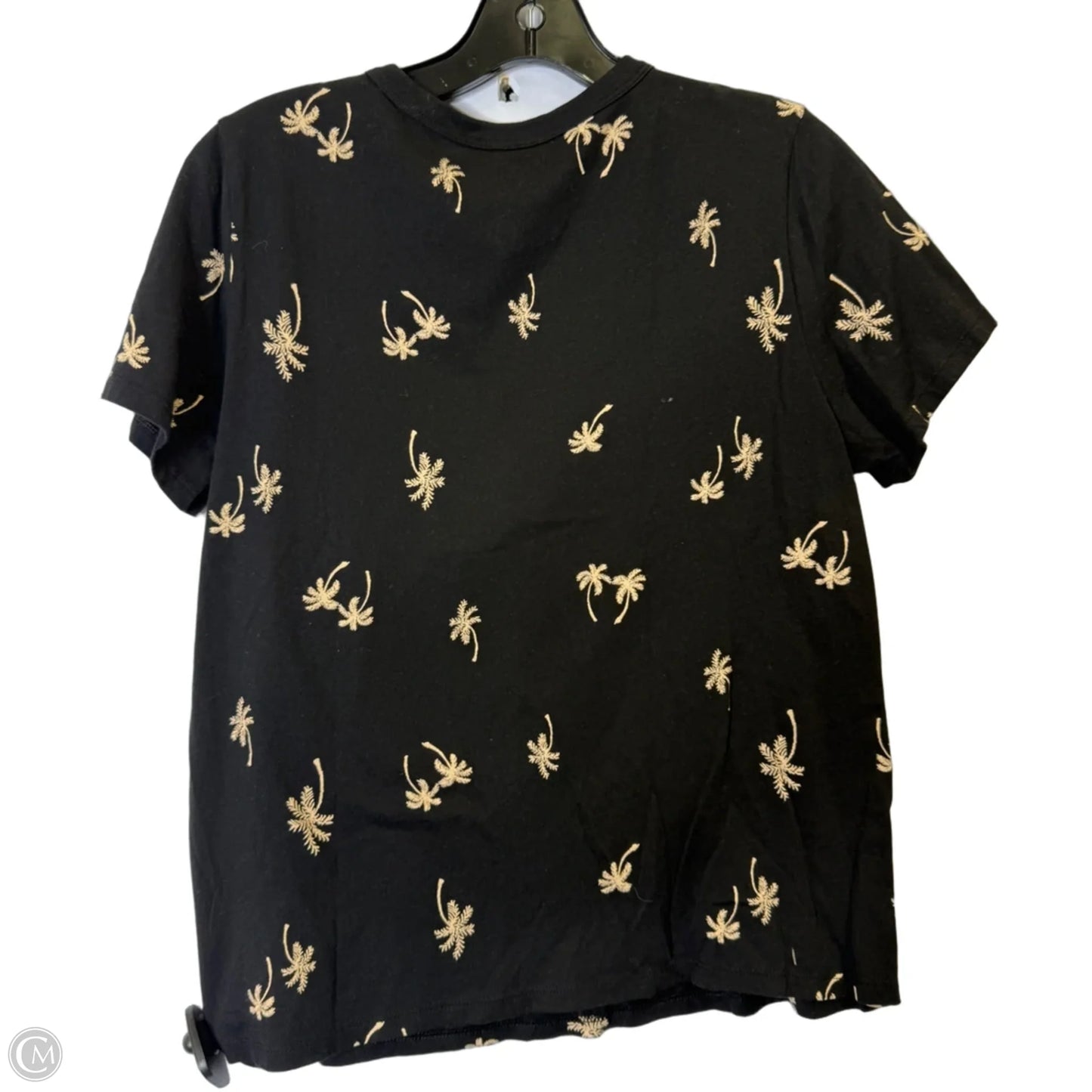 Top Short Sleeve Basic By Old Navy In Black & Cream, Size: M