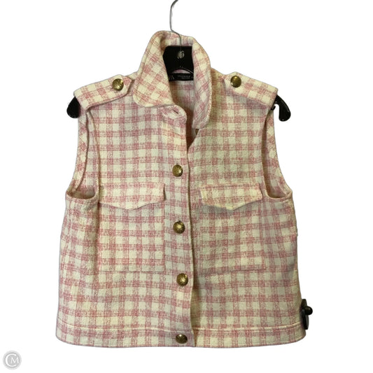 Vest Other By Zara In Pink & White, Size: M