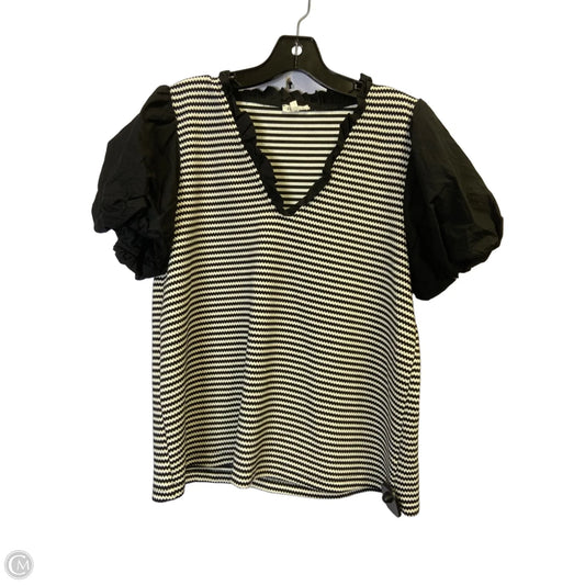 Top Short Sleeve By Jodifl In Black & White, Size: M