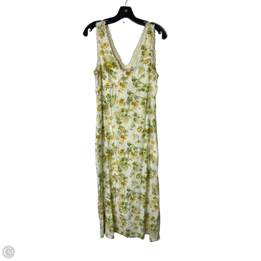 Dress Casual Midi By Laura Ashley In Floral Print, Size: 10