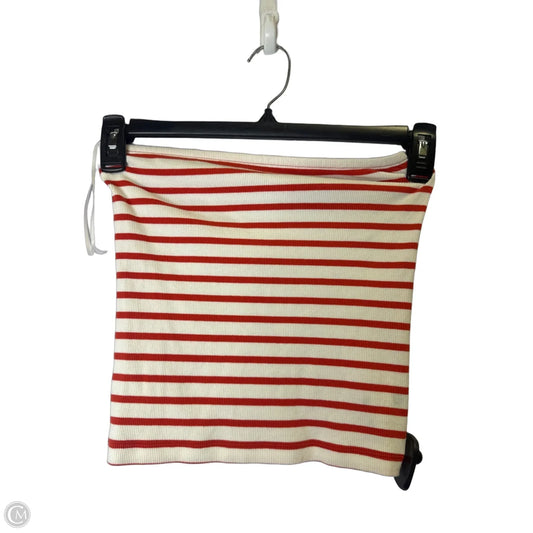 Top Sleeveless By Loft In Red & White, Size: S