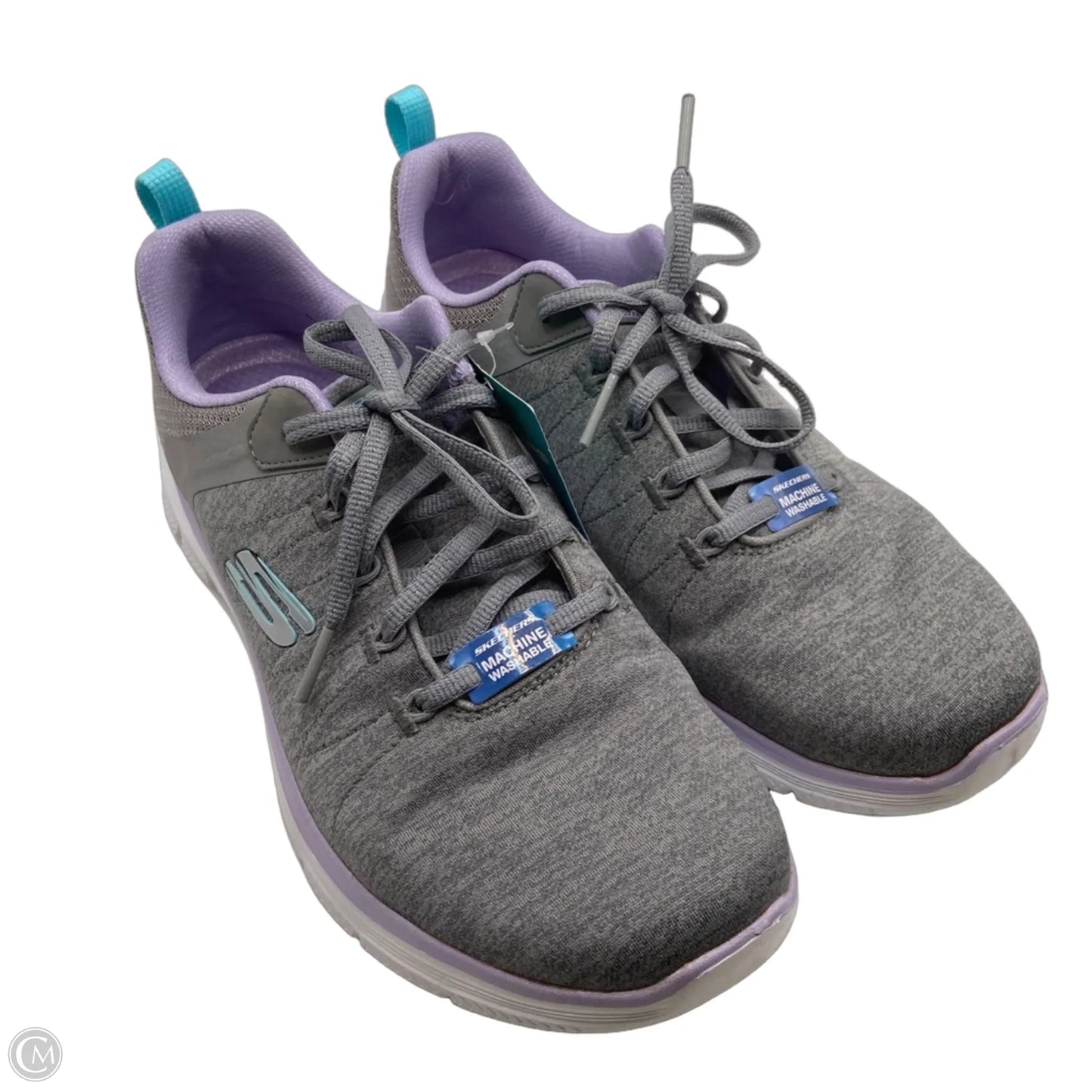 Shoes Sneakers By Skechers In Grey & Purple, Size: 9.5