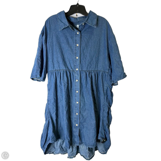 Dress Casual Midi By Clothes Mentor In Blue Denim, Size: 2x
