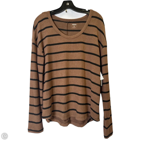 Top Long Sleeve By Sonoma In Brown, Size: M